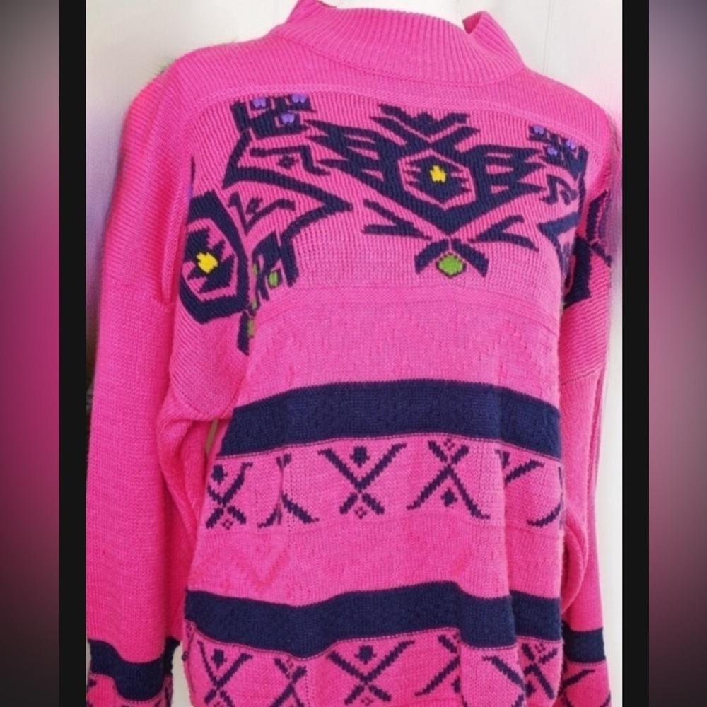 Vintage Gitano Tribal Abstract Knit Sweater